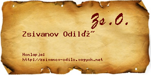 Zsivanov Odiló névjegykártya